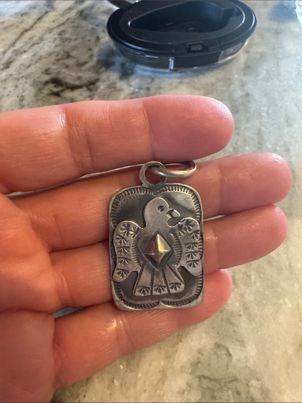 Silver Tone Bird Pendant Charm - Women's Accessory